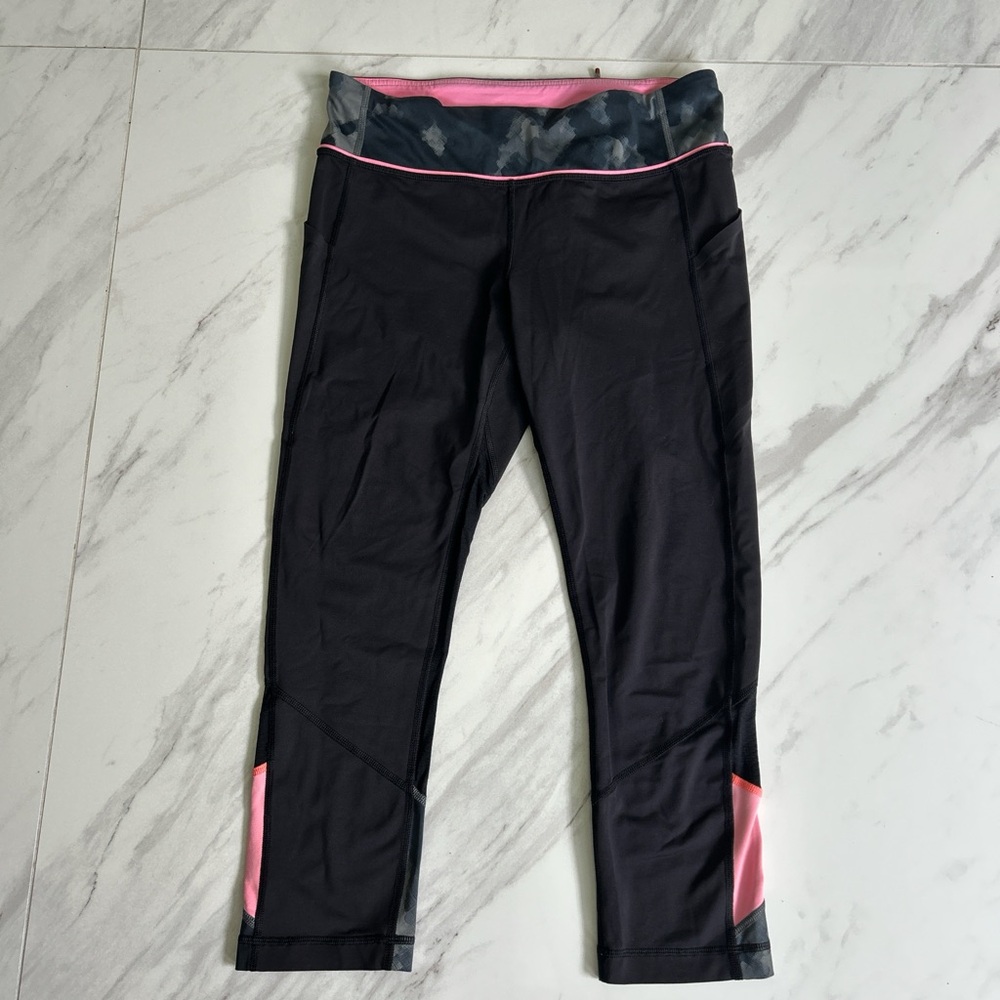 lululemon athletica Black and Pink Athletic Shorts